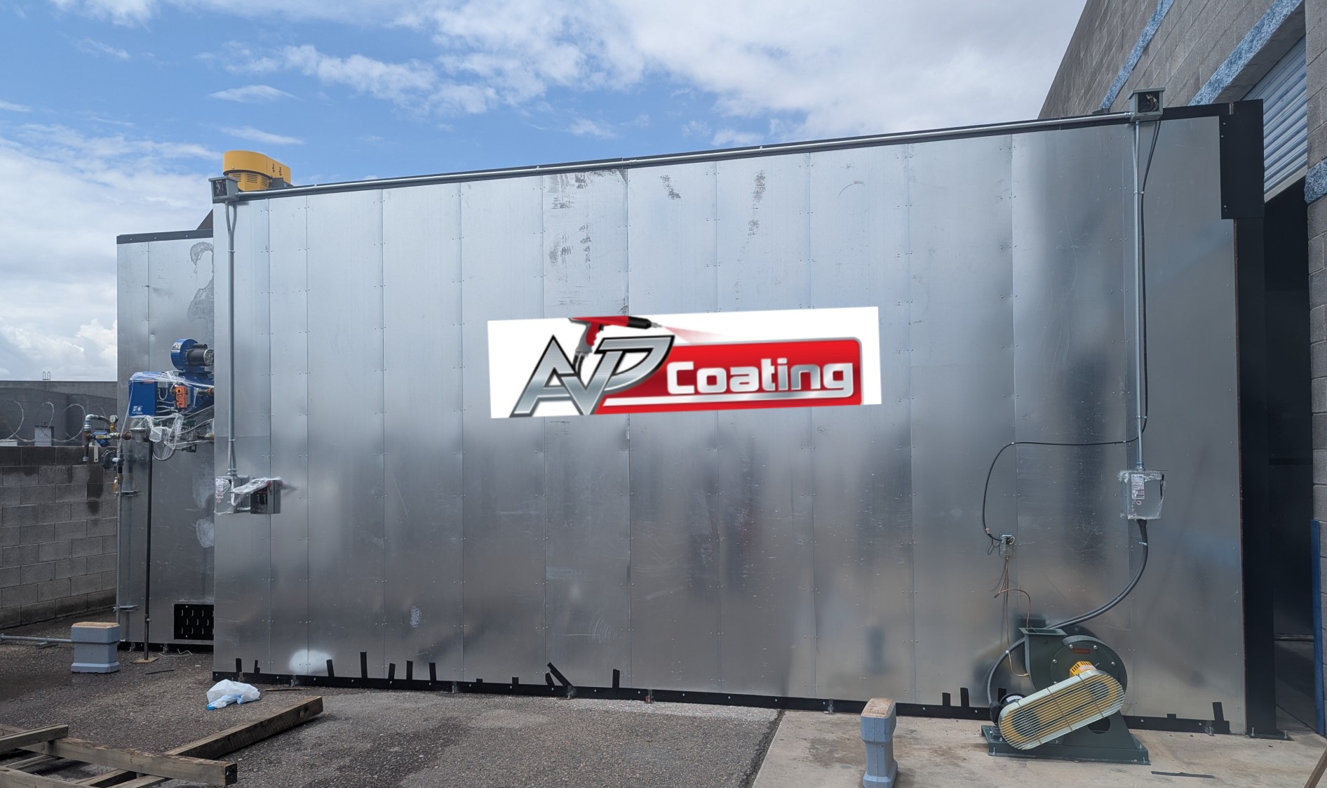 All Valley Powder Coating large oven for custom powder coating projects in Phoenix, Arizona.